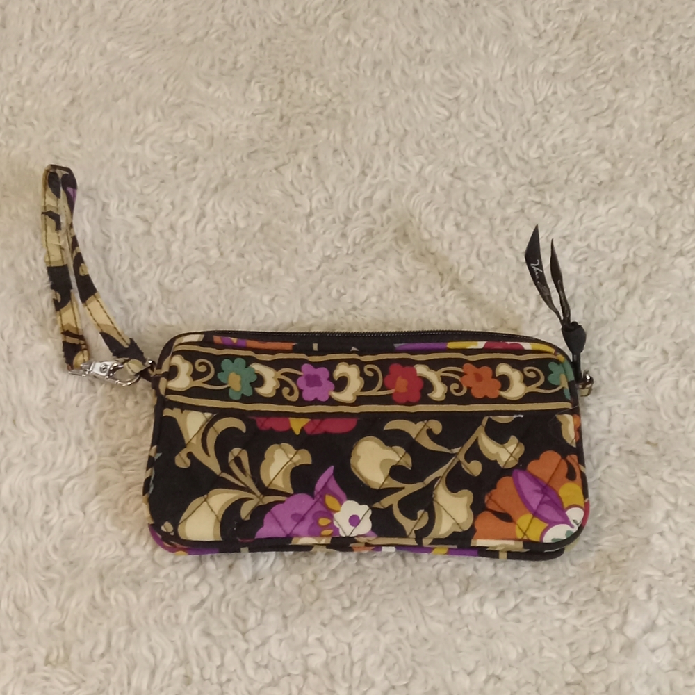 Vera Bradley Black Floral Key & Card Holder